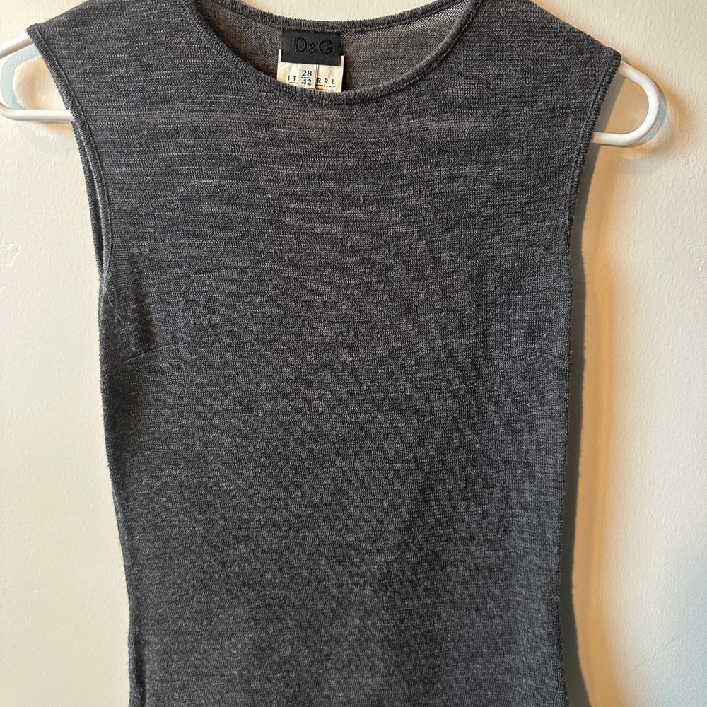 D&G Charcoal Sleeveless Sweater